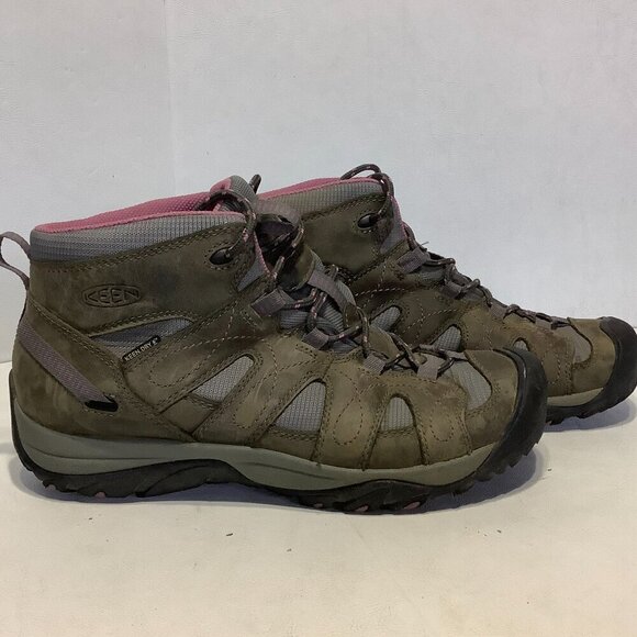 Women's Keen 52002 Mid Hiking Boots Size 10 Pink/Brown/Gray - Picture 2 of 12